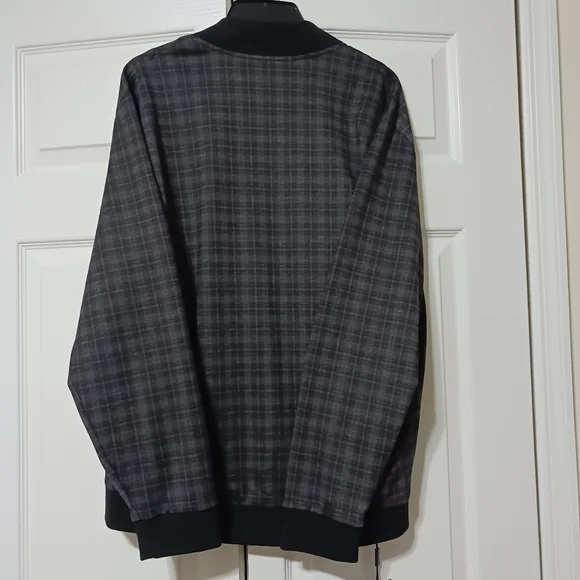 Hart Schaffner Marx Plaid Pattern Black Red Grey White Jacket Medium